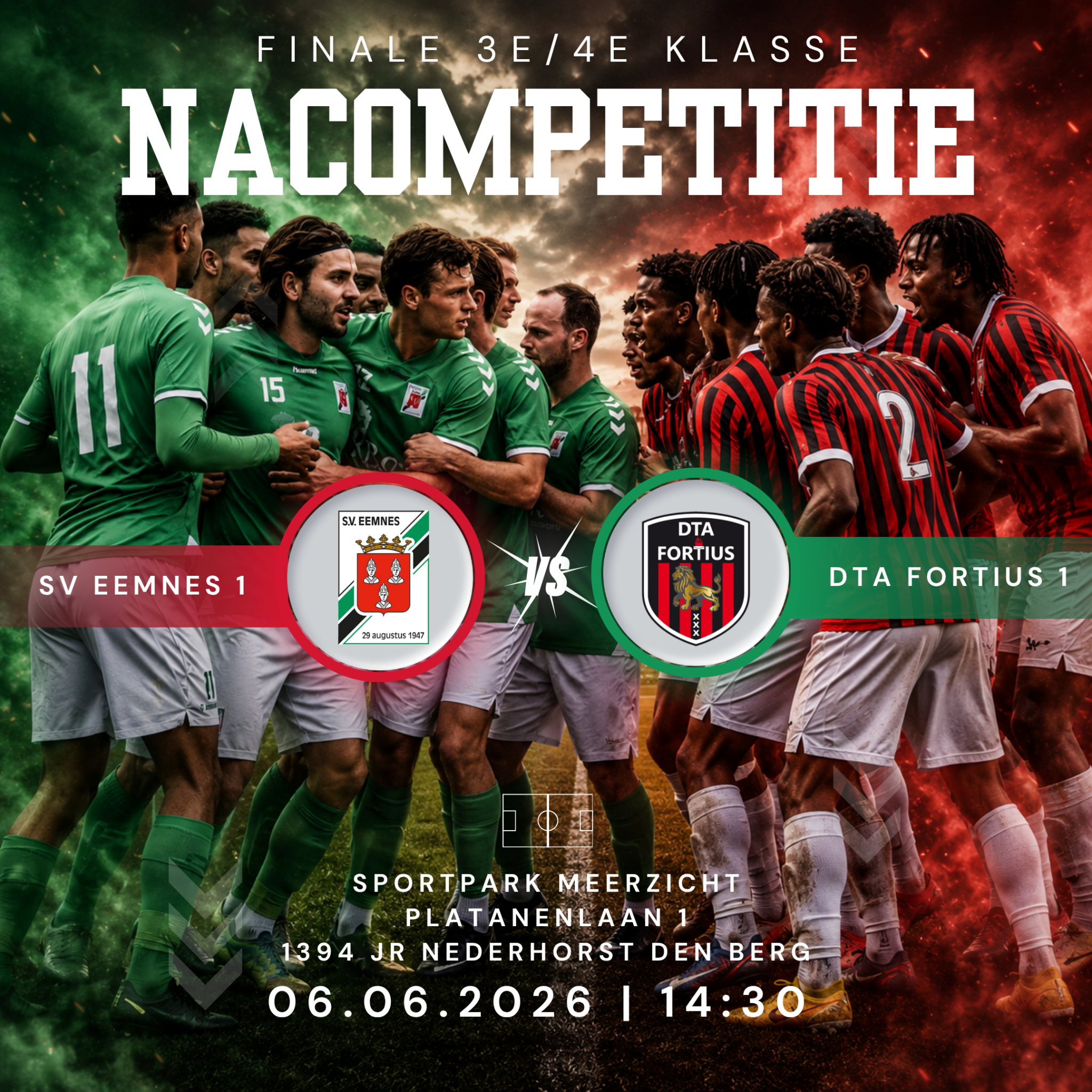 Finale nacompetitie op Sportpark Meerzicht
