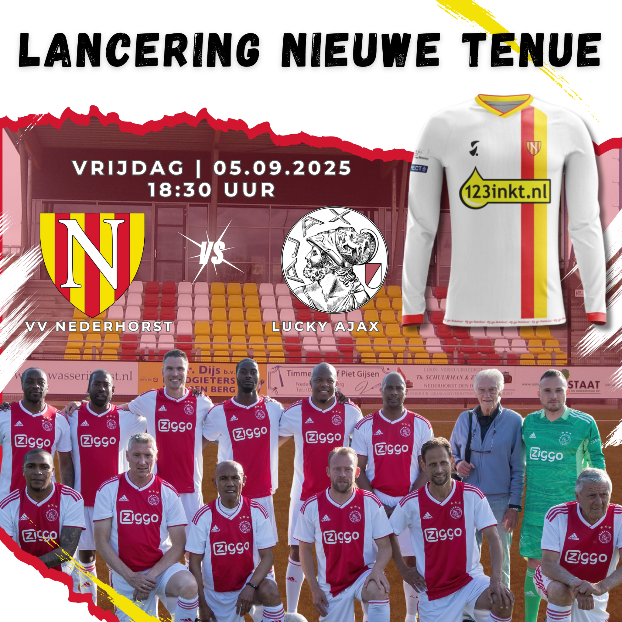 Lancering nieuwe tenue tijdens wedstrijd tegen Lucky Ajax