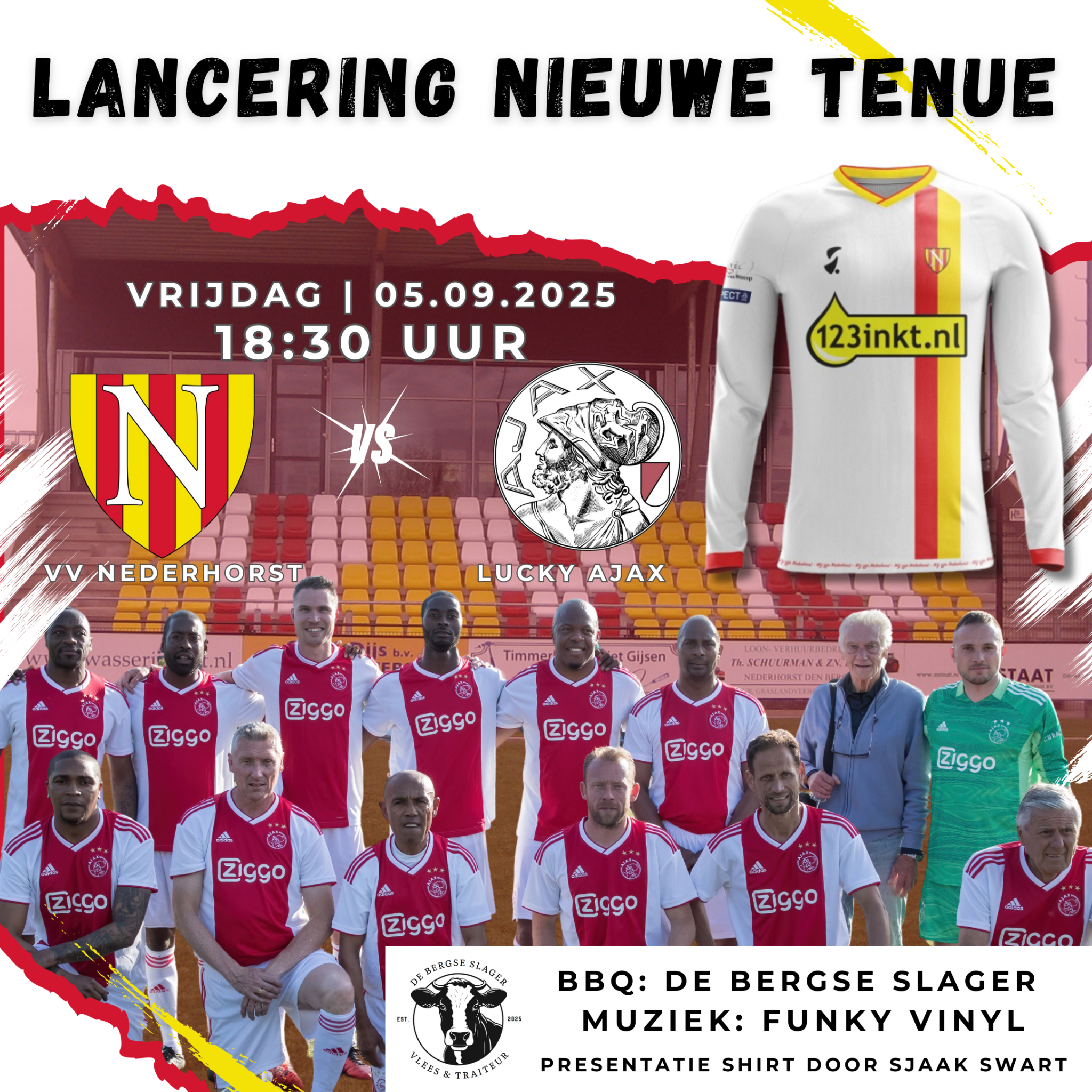 Lancering nieuwe tenue tijdens wedstrijd tegen Lucky Ajax