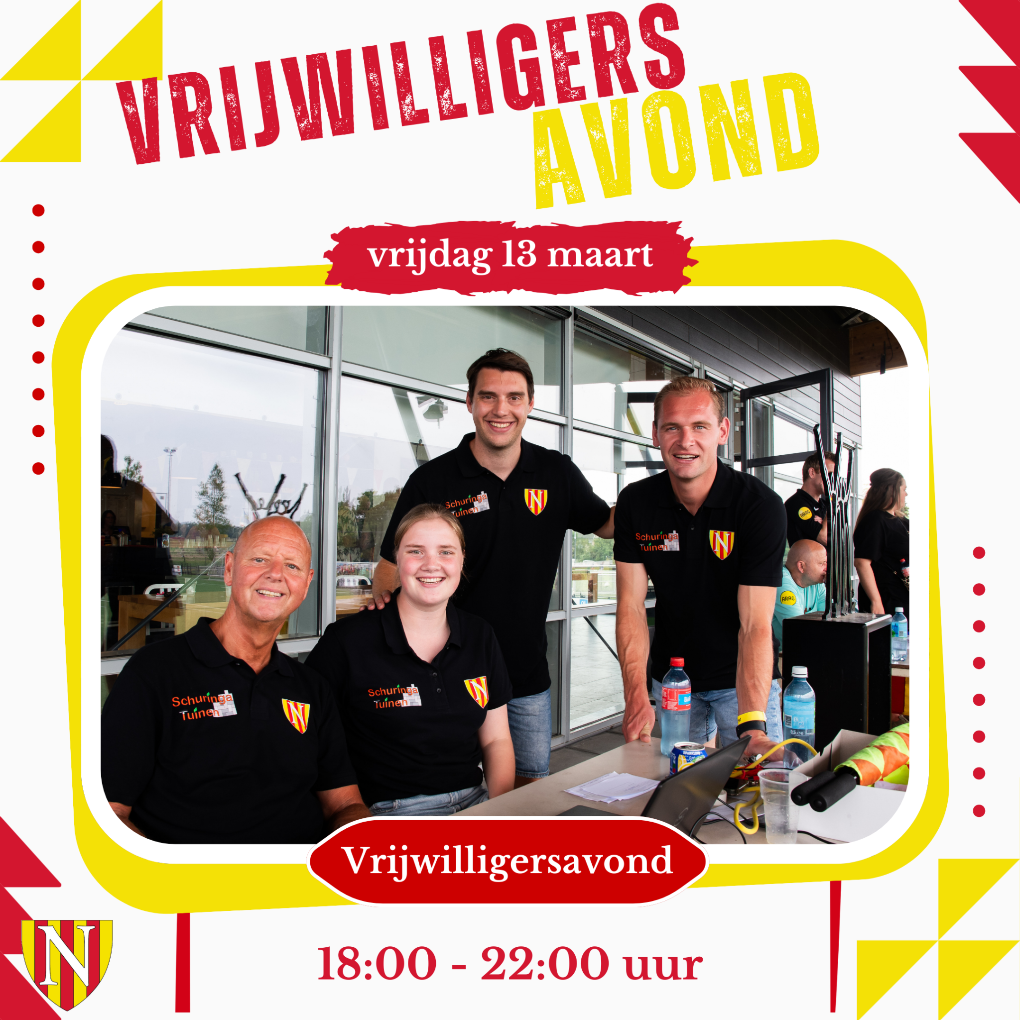 Vrijwilligersavond: vrijdag 13 maart