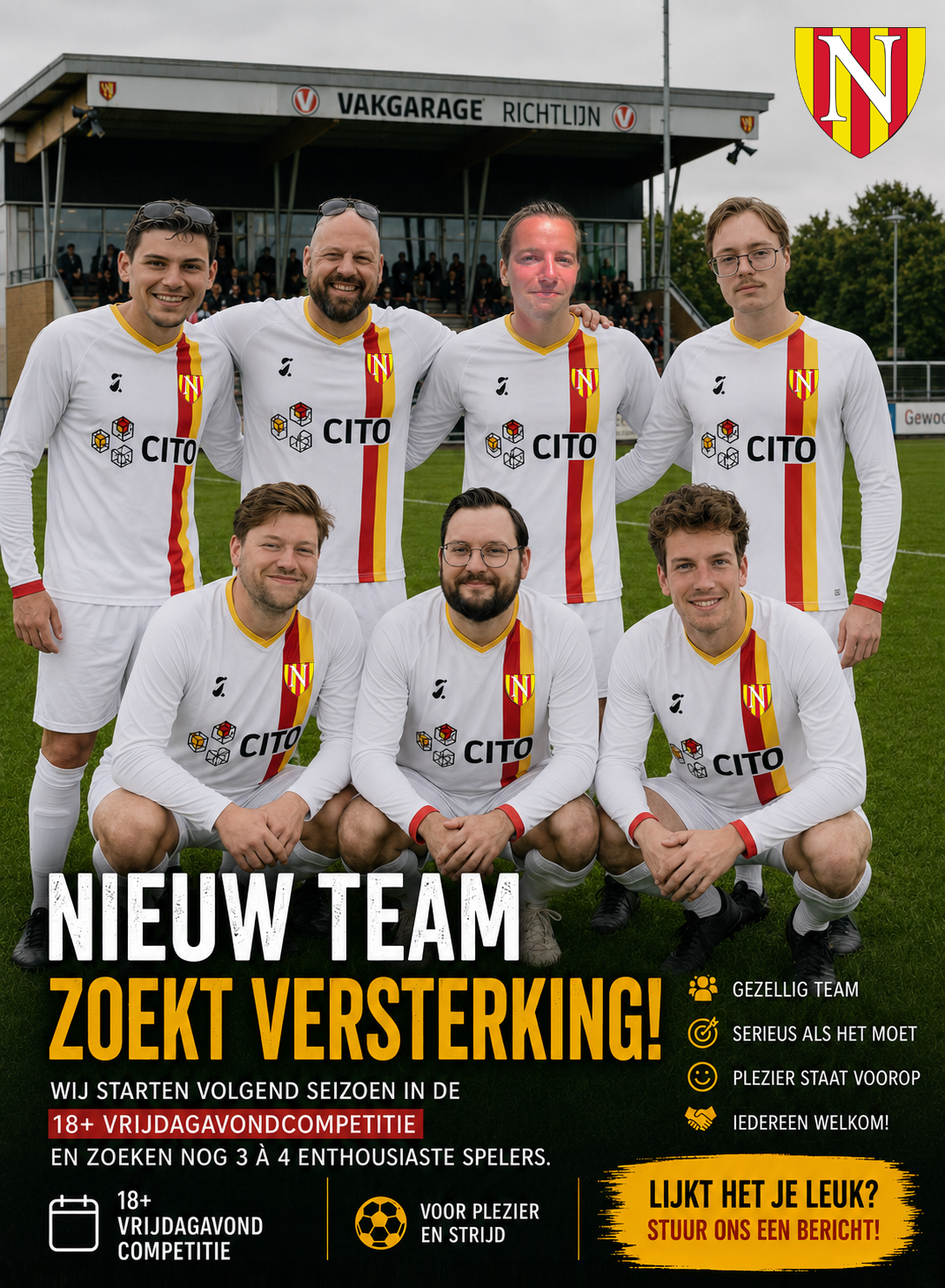 vv Nederhorst Vrijdag 7vs7 zoekt versterking!